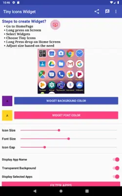 Tiny Icons Widget android App screenshot 1